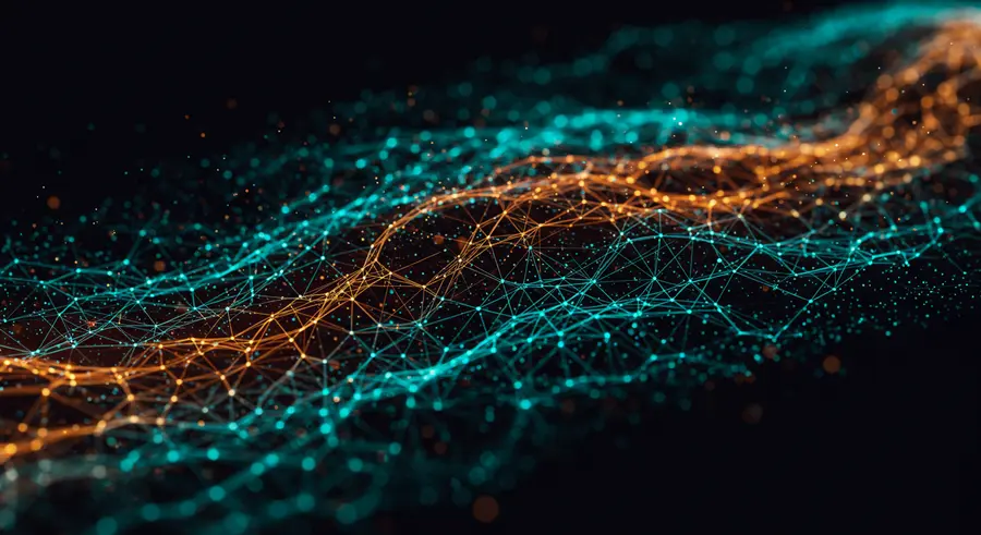Abstract representation of a software-defined network with automation and orchestration